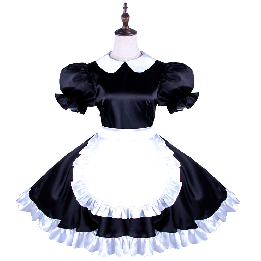 black satin dress G1491