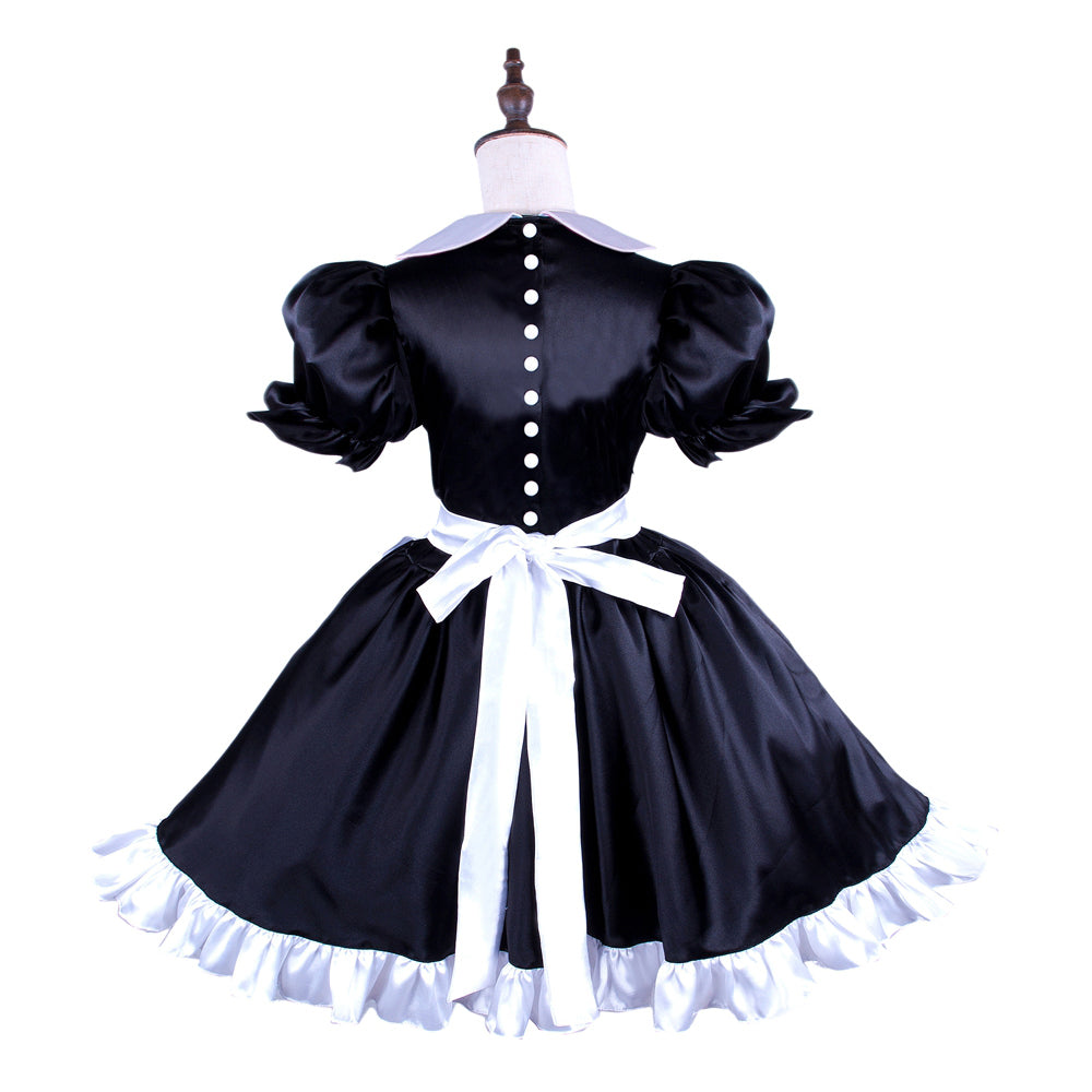 black satin dress G1491