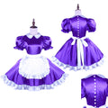 Purple satin dress G1493