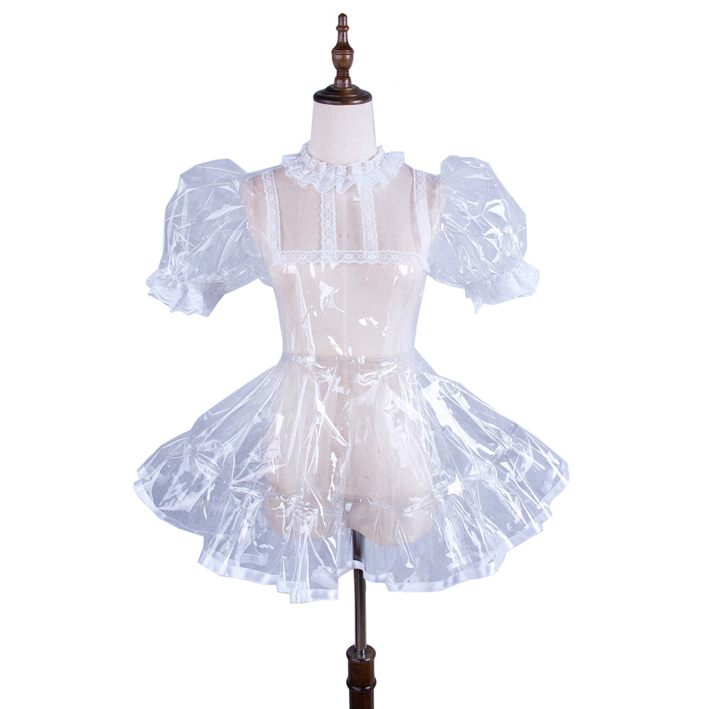 white clear pvc dress G1503