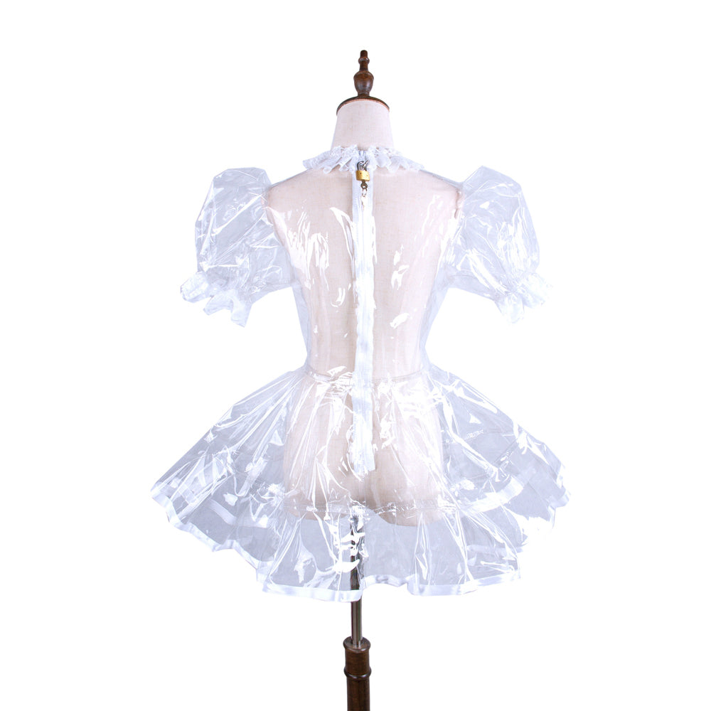 white clear pvc dress G1503