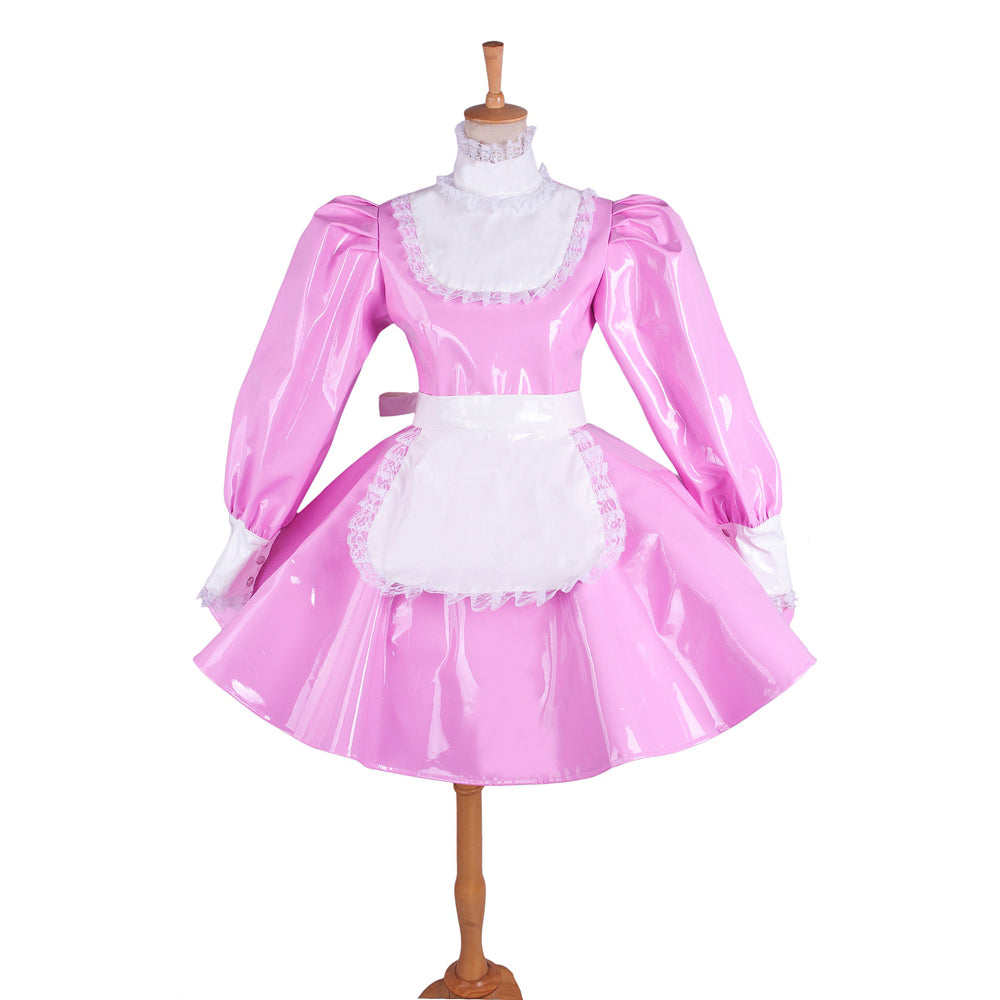 pink thin pvc dress G1545