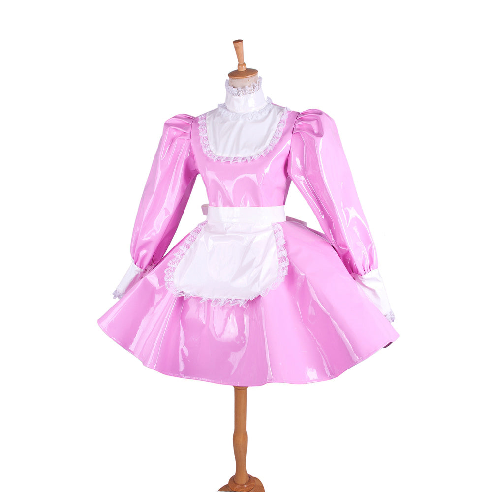 pink thin pvc dress G1545