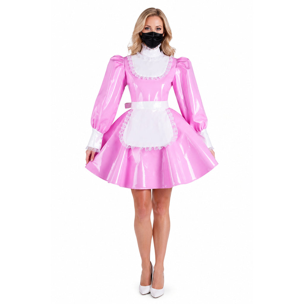 pink thin pvc dress G1545