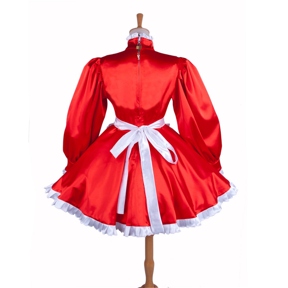 red satin dress G1549