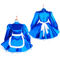 blue satin dress G1551