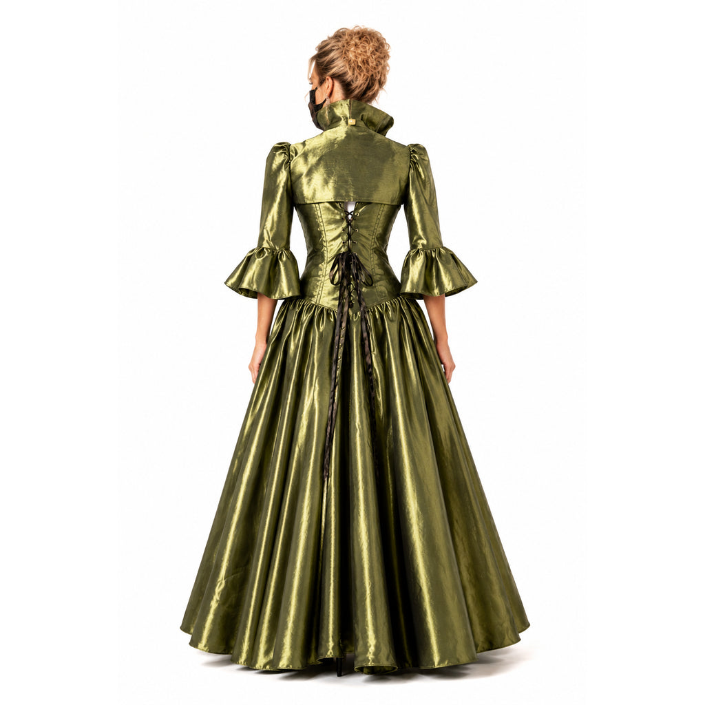 grünes Taftkleid G155