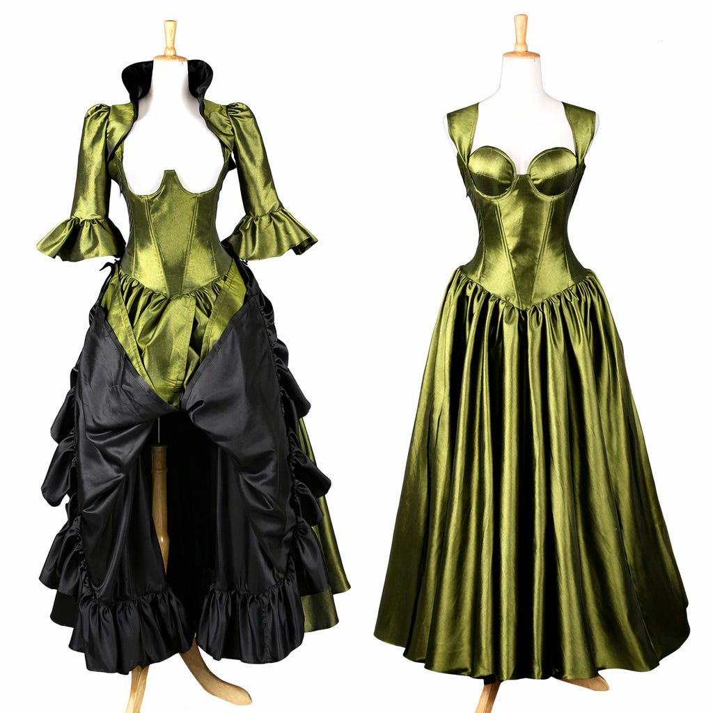 grünes Taftkleid G155