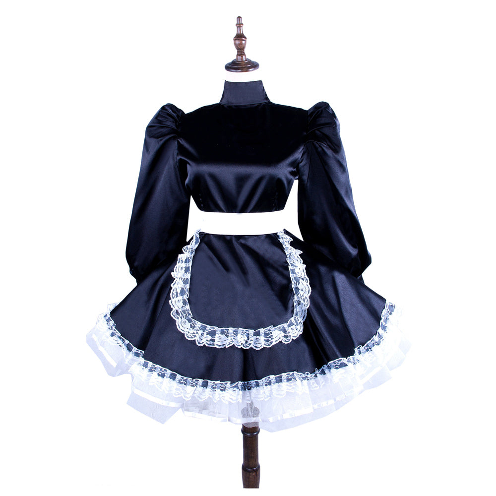 black satin dress G1560