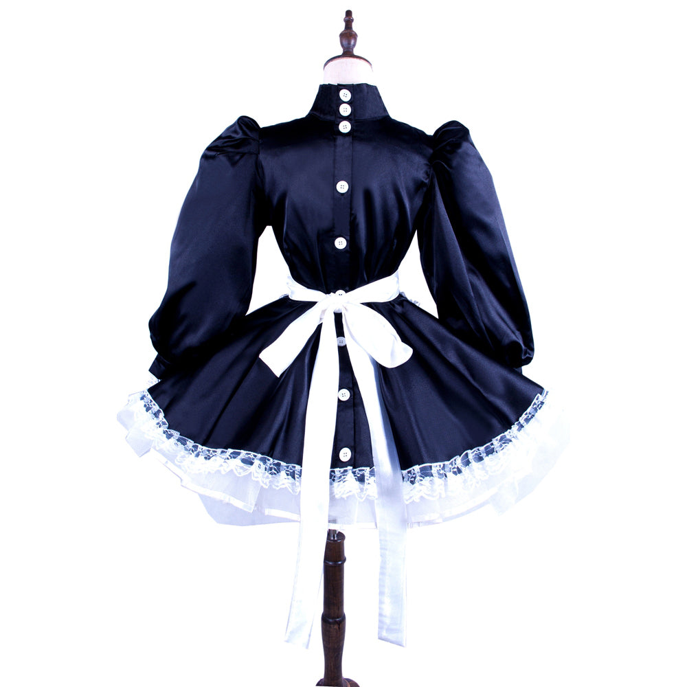 black satin dress G1560