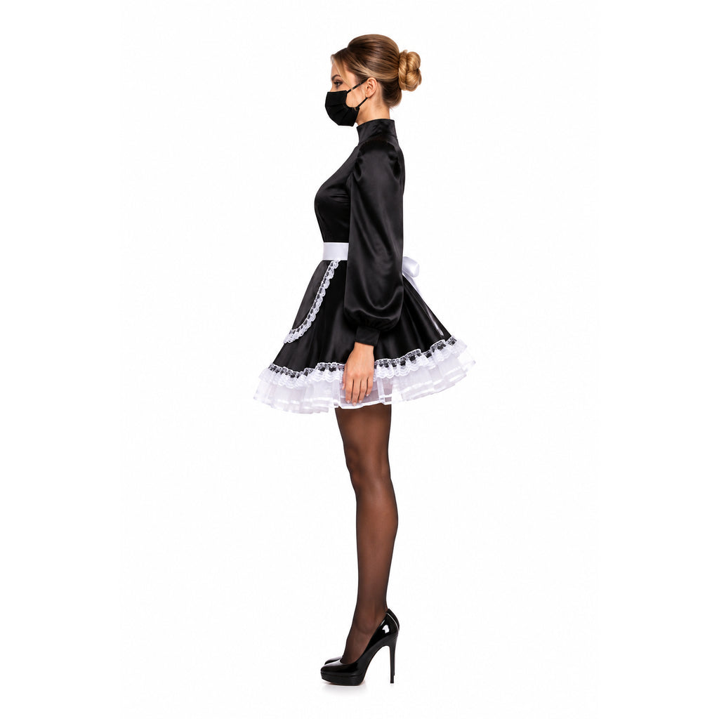 black satin dress G1560