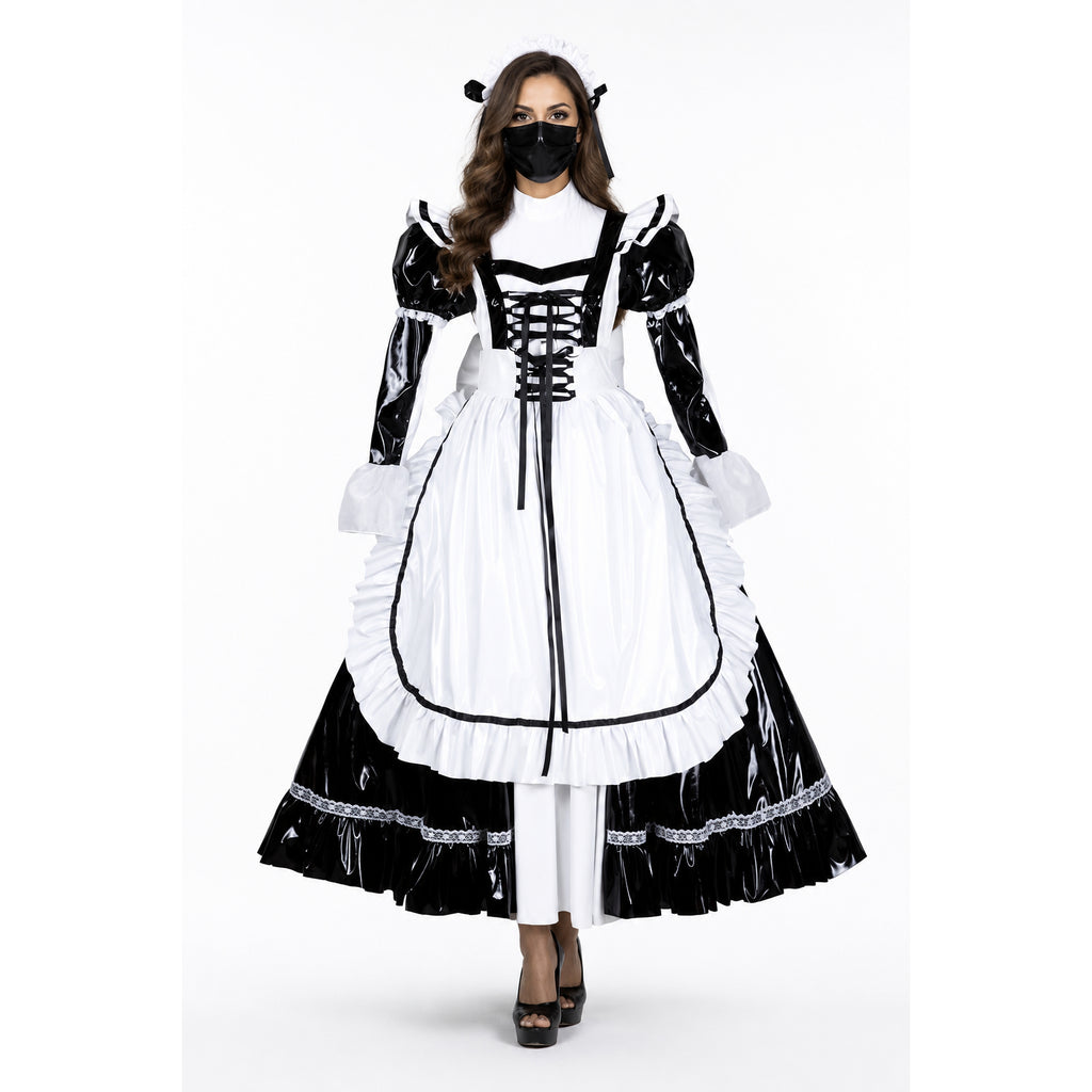 black thin pvc dress G1562