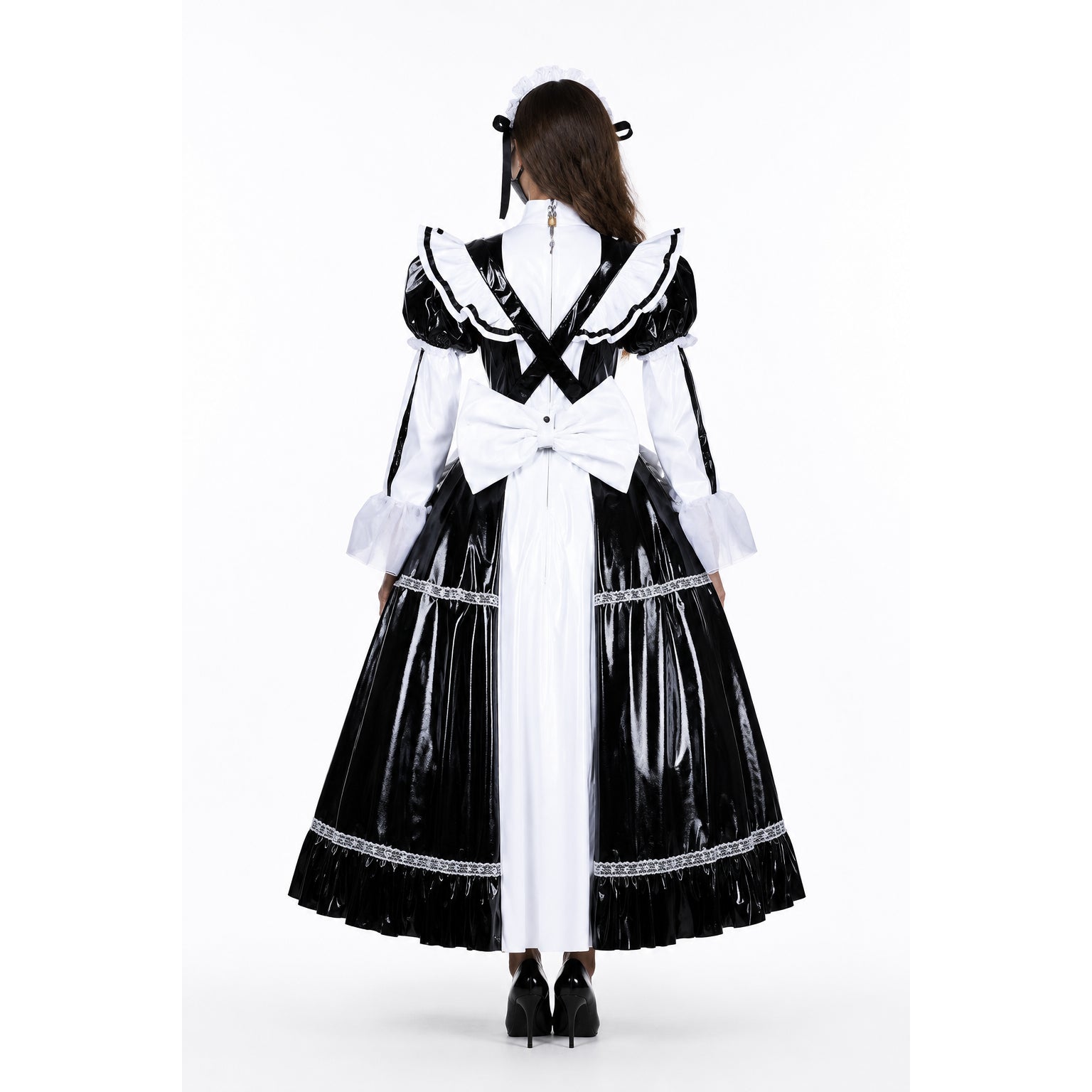 black thin pvc dress G1562