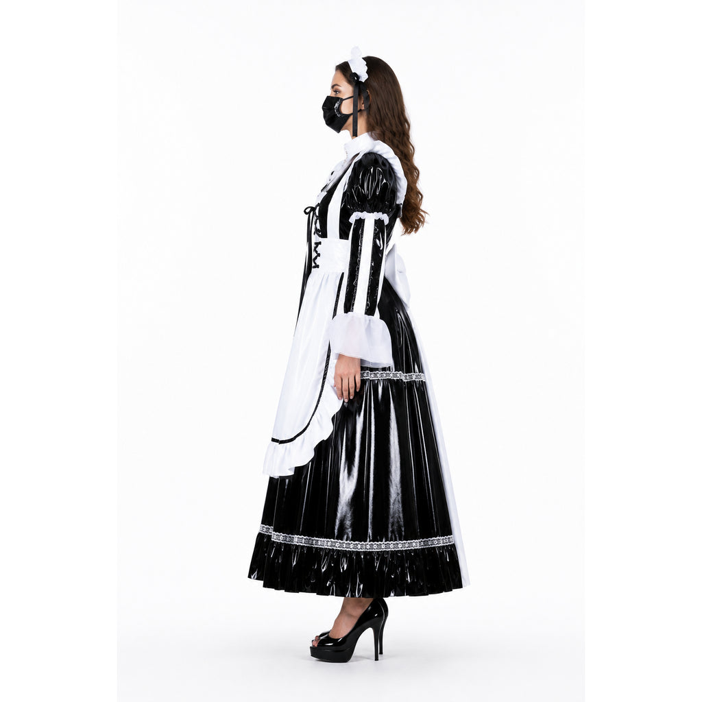 black thin pvc dress G1562