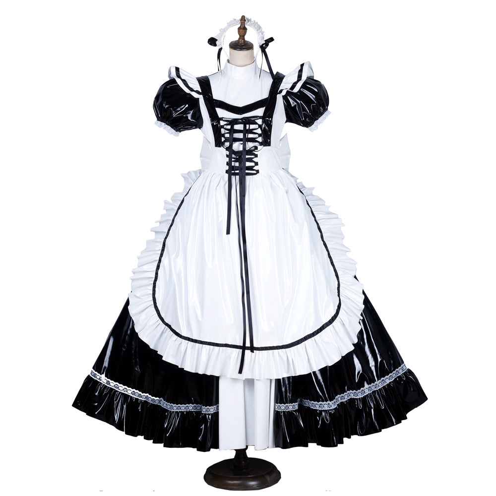 black thin pvc dress G1562