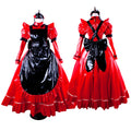 red thin pvc dress G1563