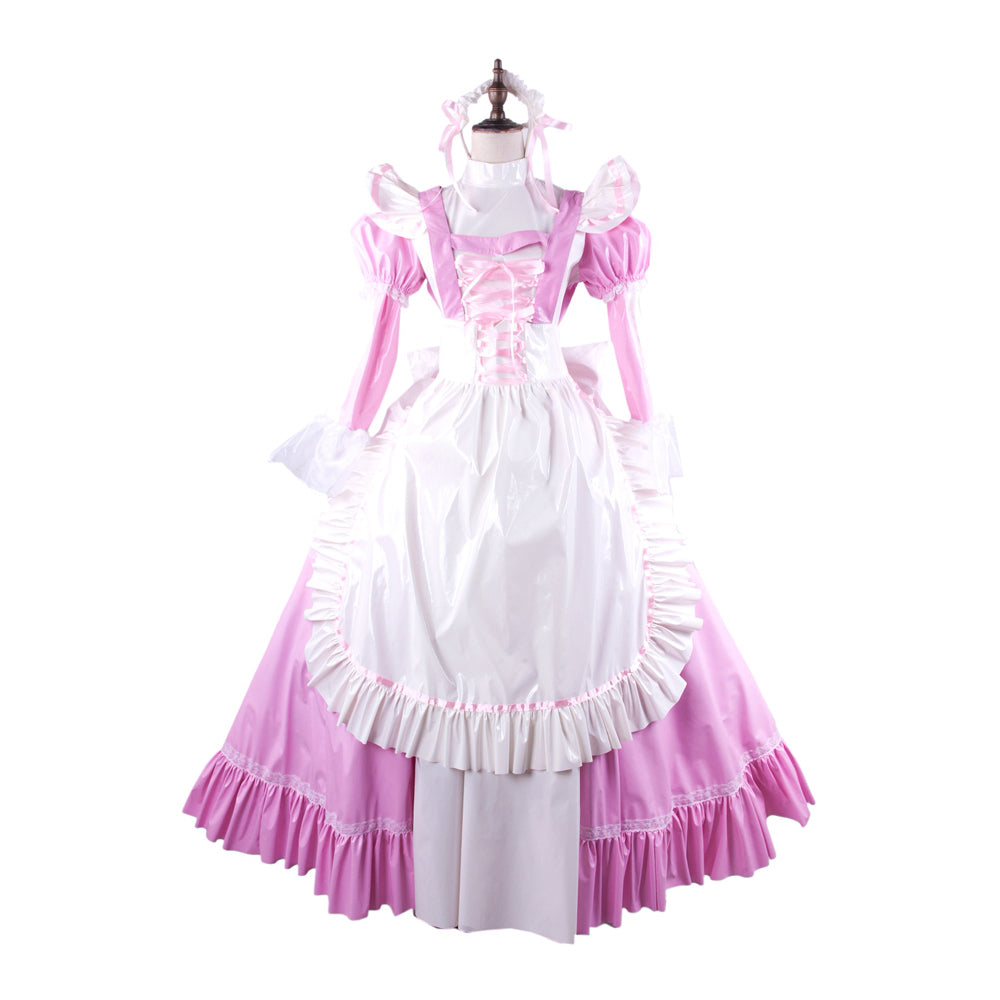 pink thin pvc dress G1564