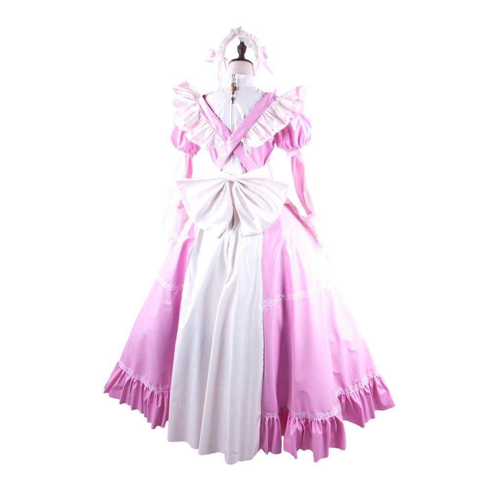 pink thin pvc dress G1564