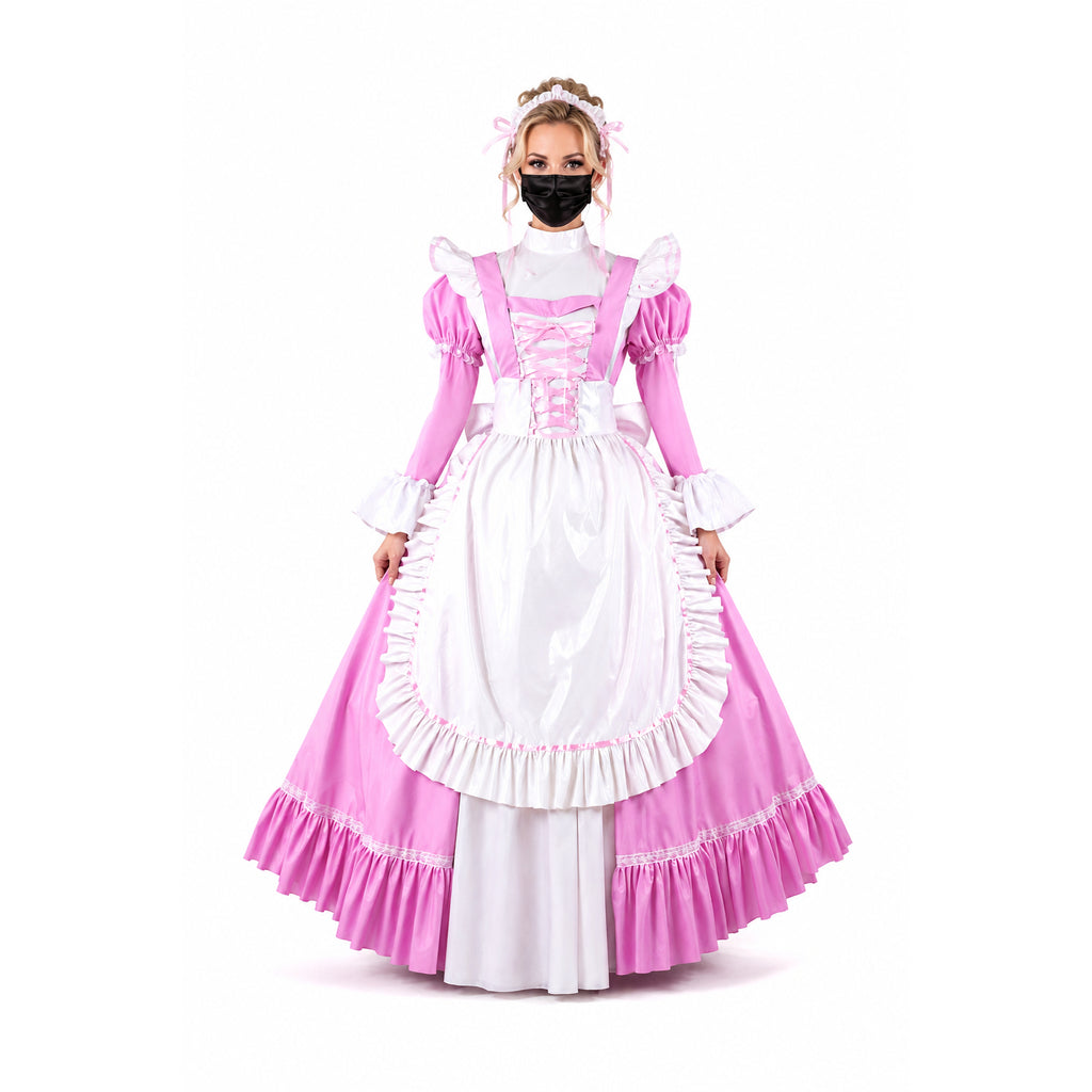 pink thin pvc dress G1564