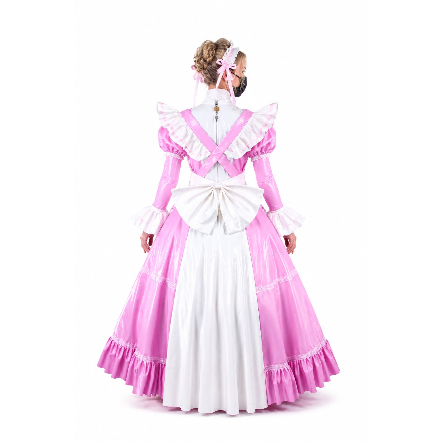 pink thin pvc dress G1564