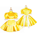 yellow satin dress G1566