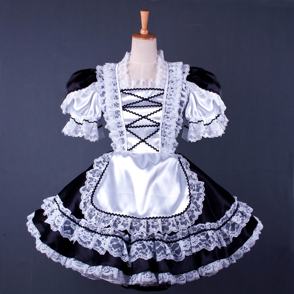 black satin dress G1569