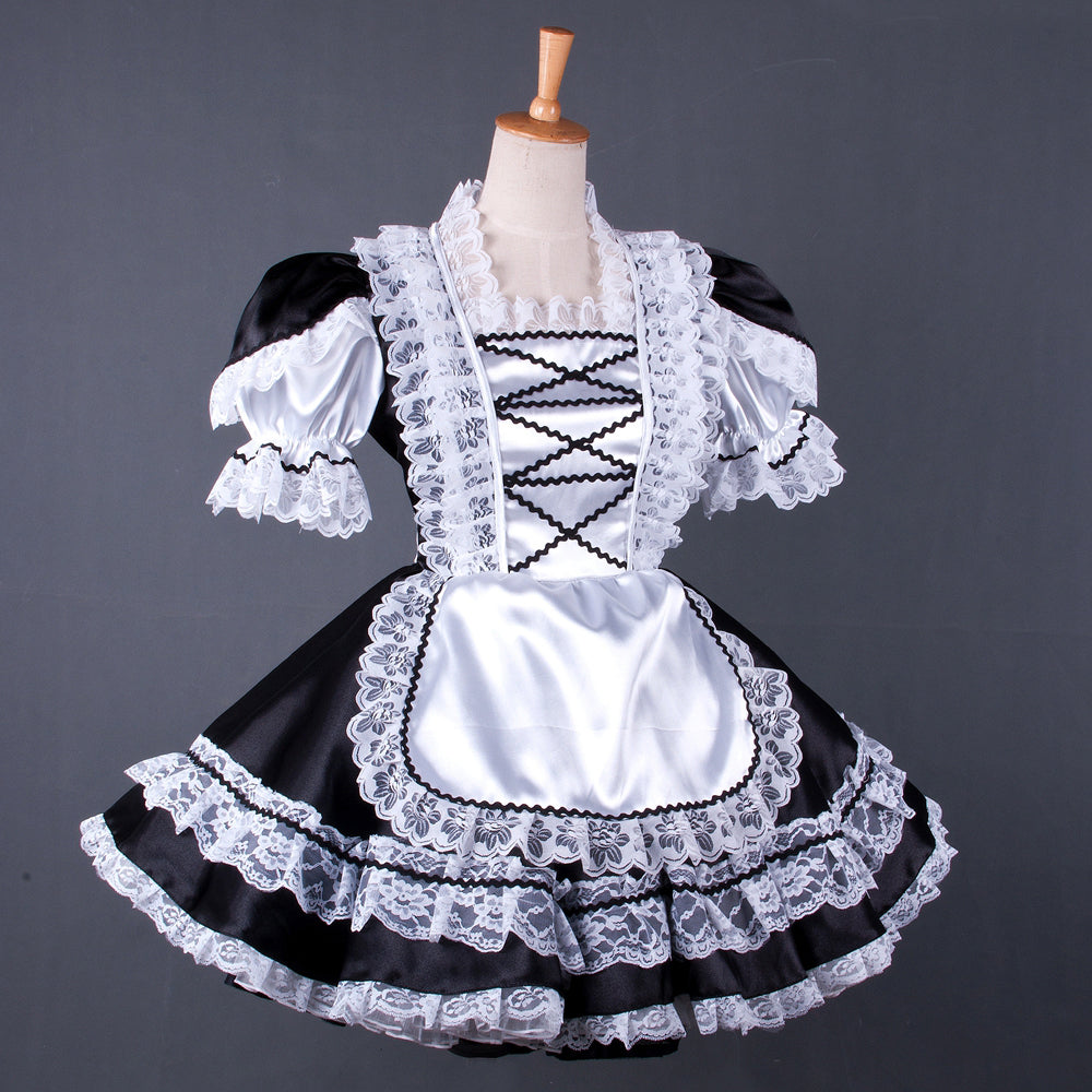black satin dress G1569