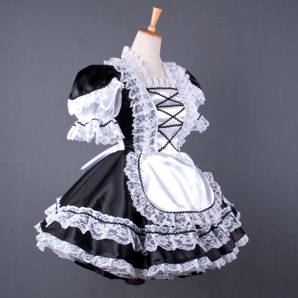 black satin dress G1569