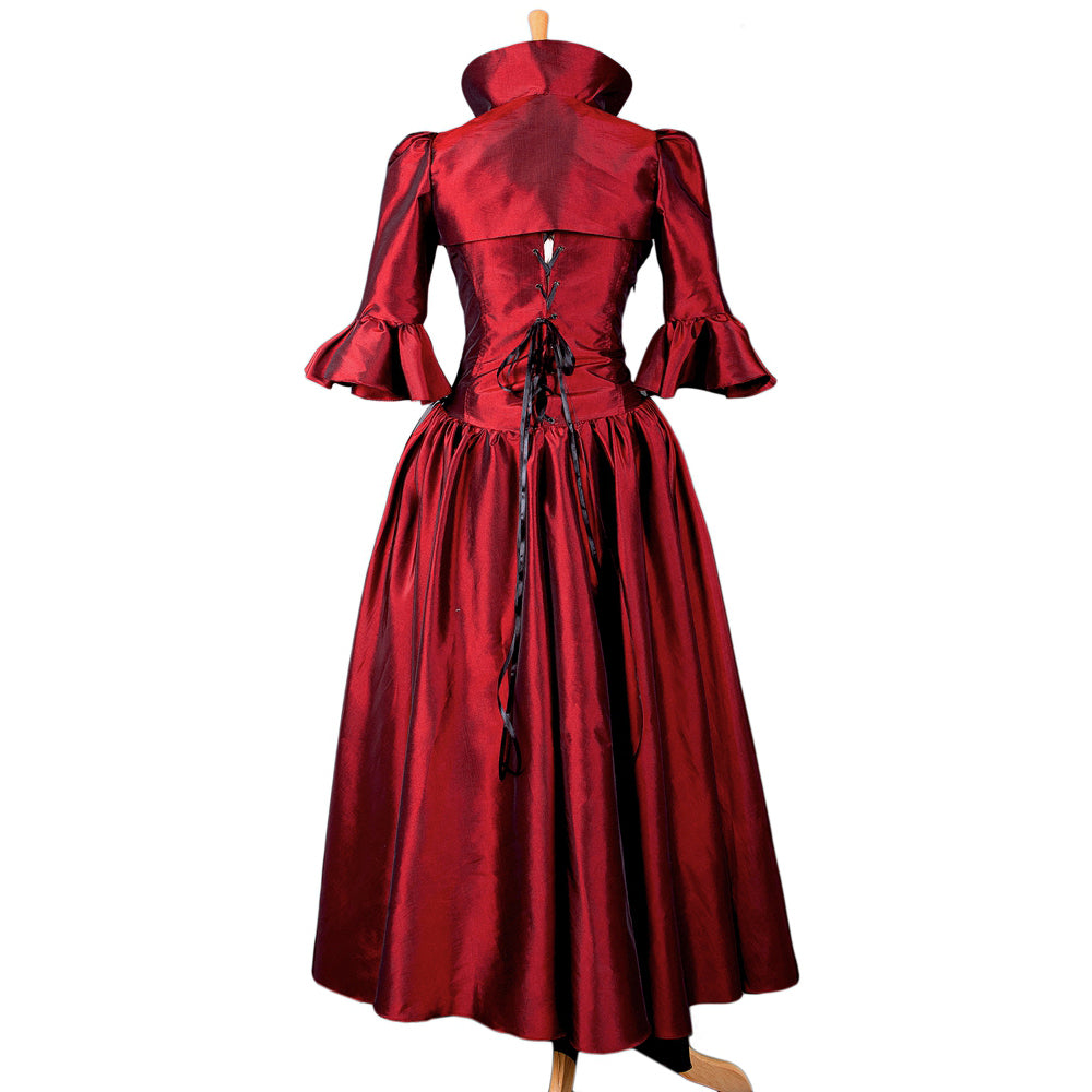 rotes Taftkleid G156