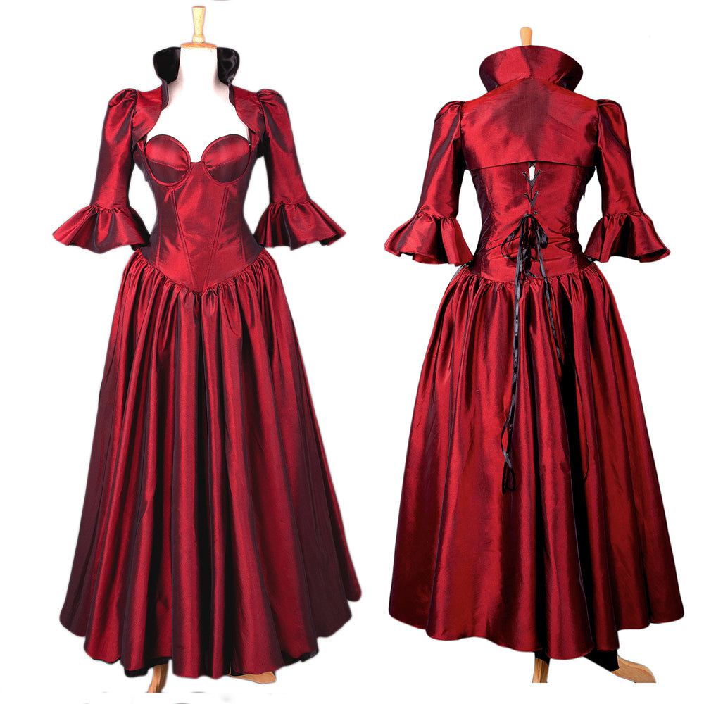 rotes Taftkleid G156