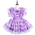 Lilac satin dress G1570