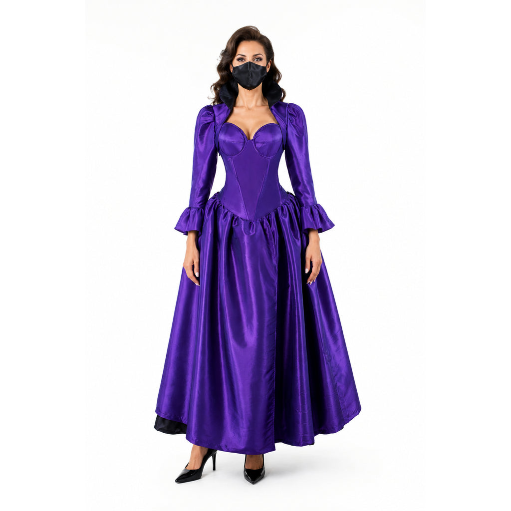Purple taffeta dress G1573