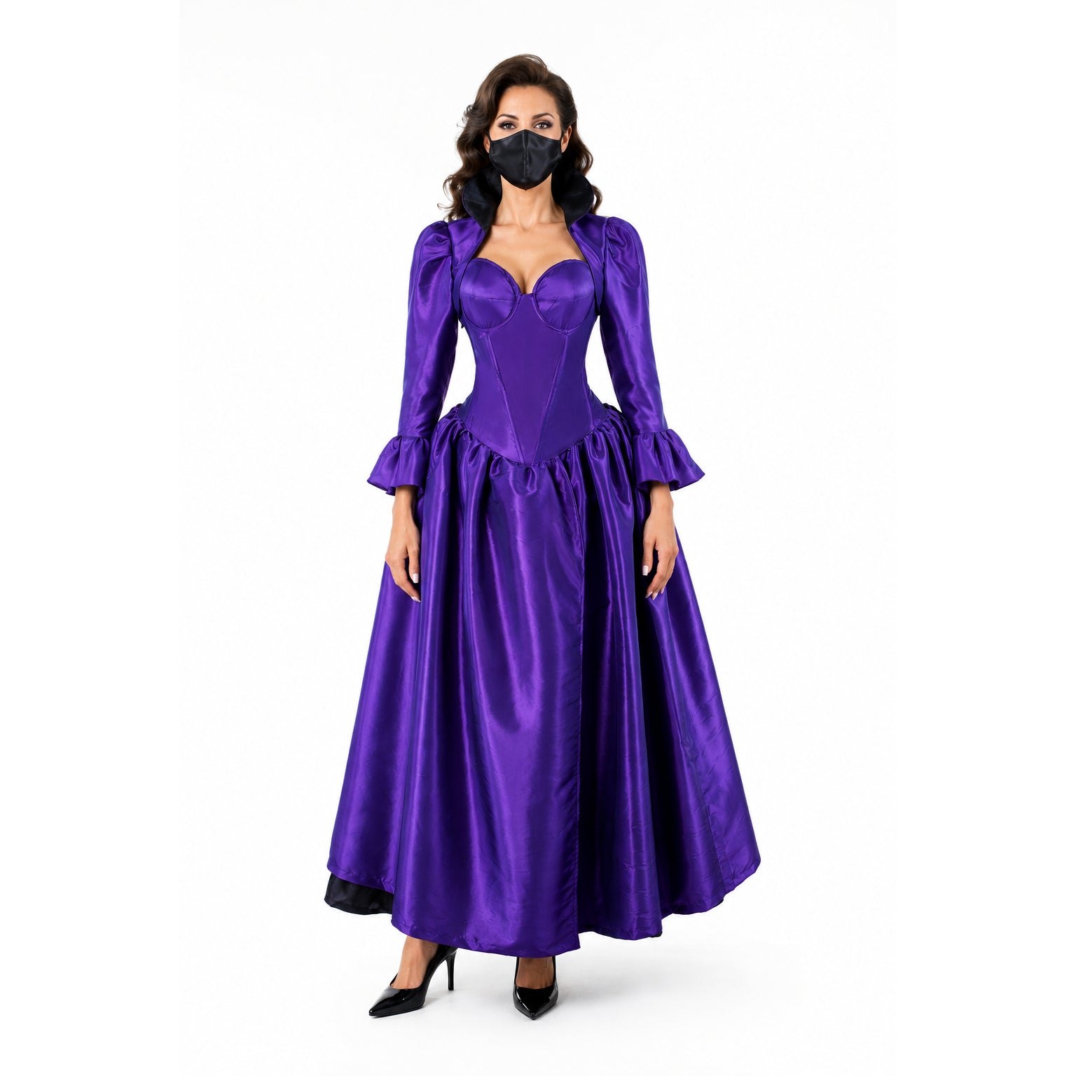 Purple taffeta dress G1573