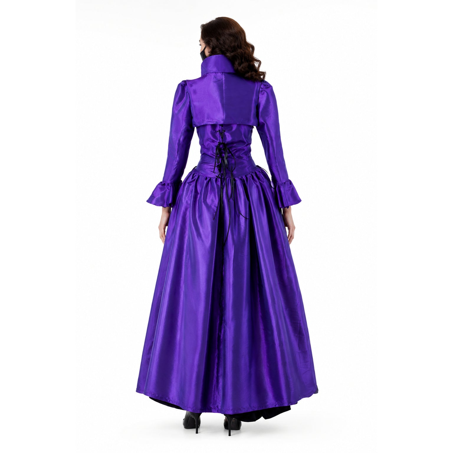 Purple taffeta dress G1573