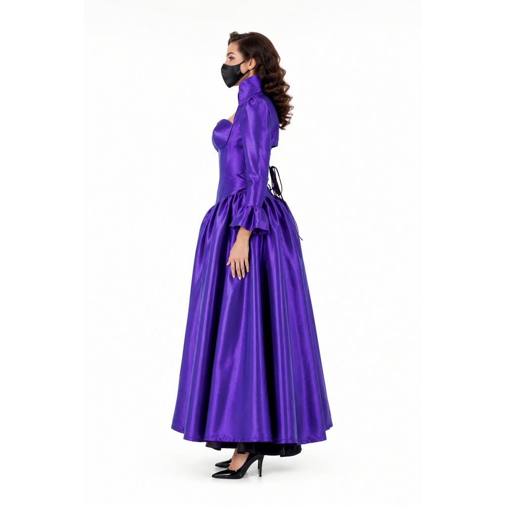 Purple taffeta dress G1573