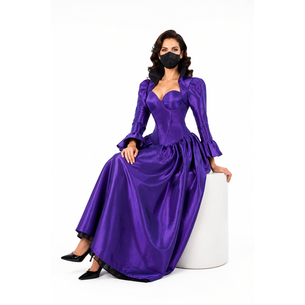 Purple taffeta dress G1573