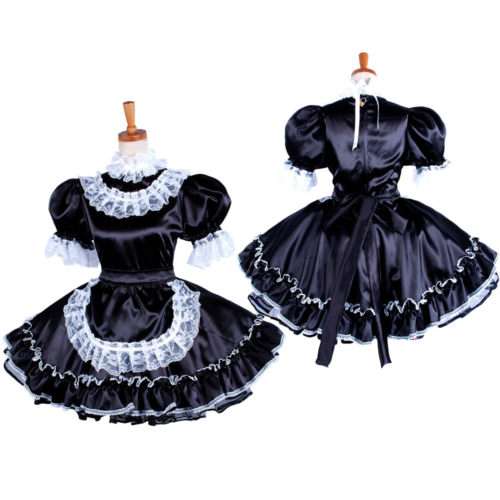 black satin dress G1576