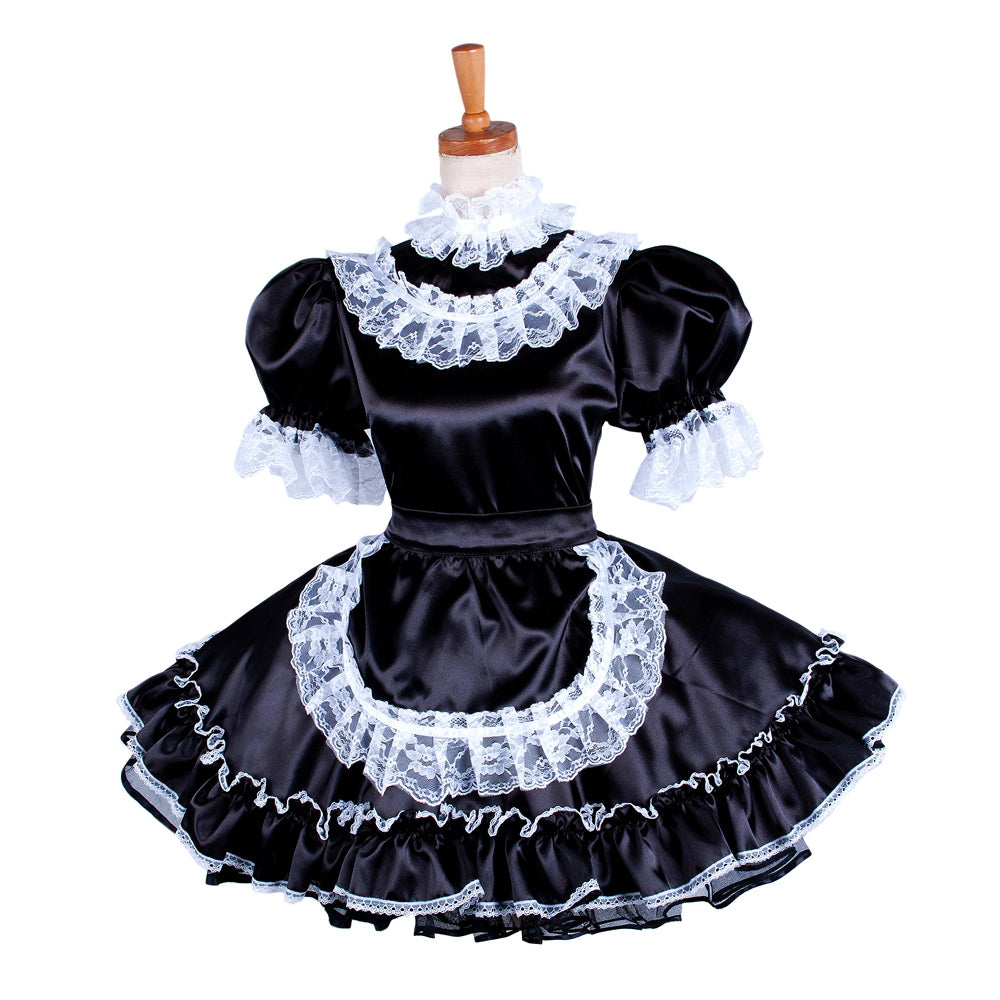 black satin dress G1576