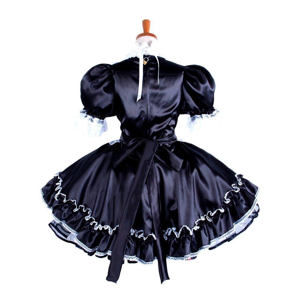 black satin dress G1576