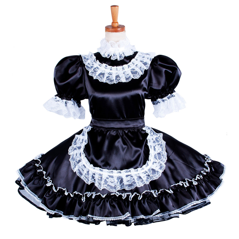 black satin dress G1576