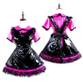 hot pink thin pvc dress G1577