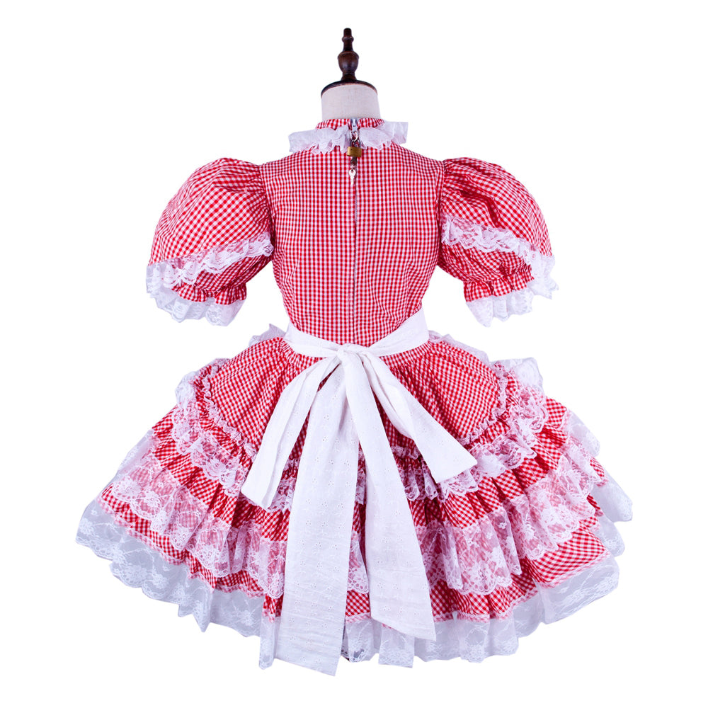 red cotton dress G1579