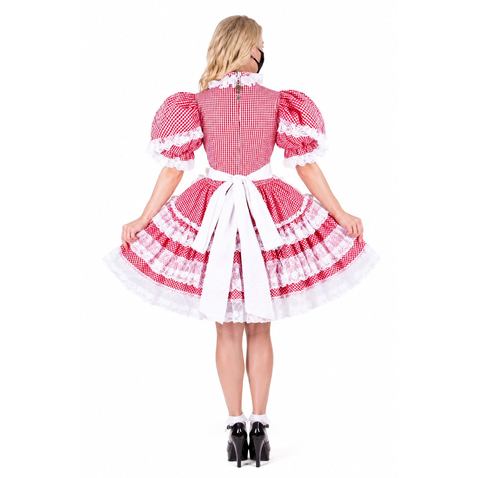 red cotton dress G1579