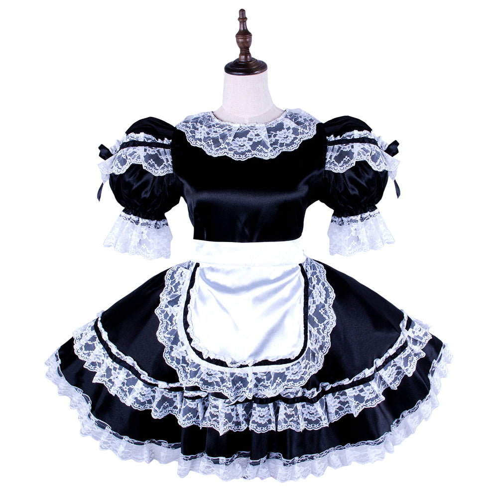 black satin dress G1582