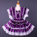 Lila Satin-Kleid G1583