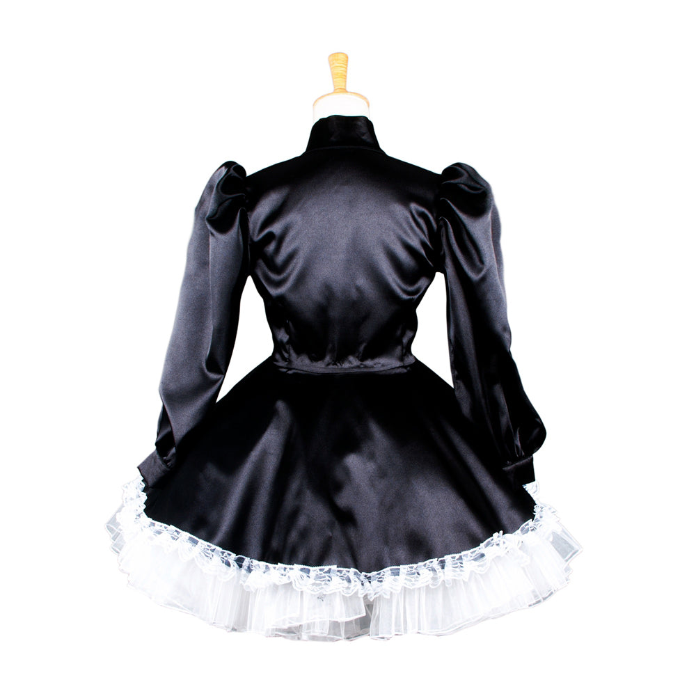 black satin dress G1584