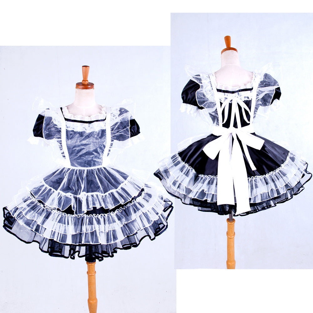 black satin dress G1589