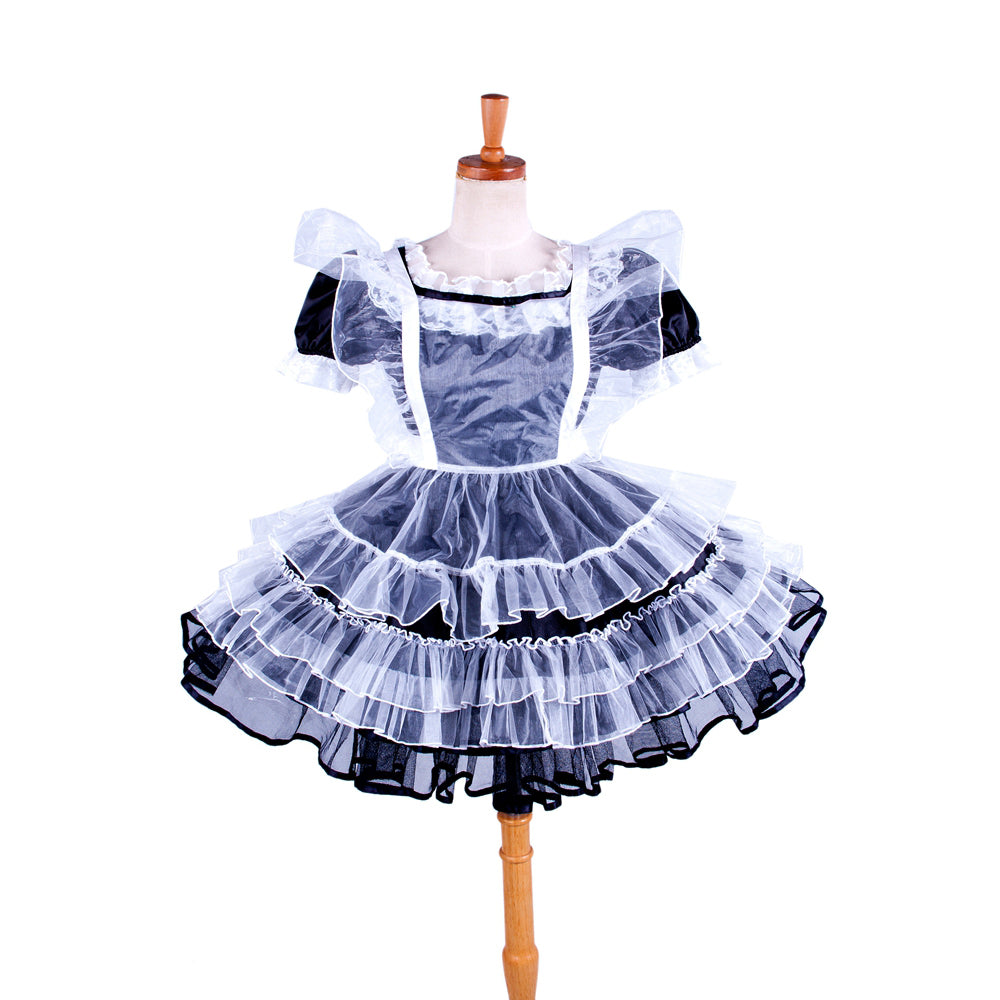 black satin dress G1589