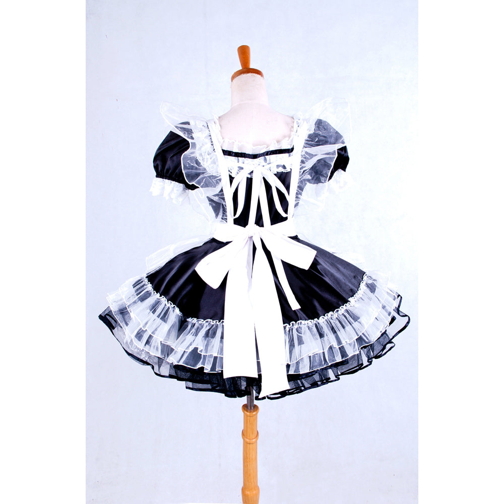 black satin dress G1589