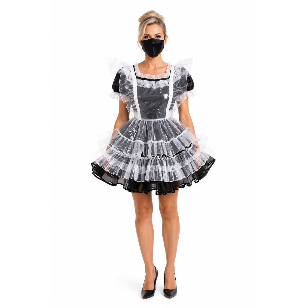 black satin dress G1589
